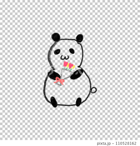 熊貓與一束花 熊貓與一束花 110528162