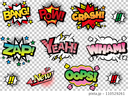 American comic style character icon set American comic style character icon set 110529261