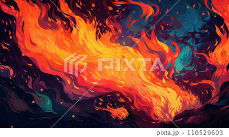 漫画 マンガ 炎 110529603