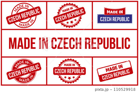 Made In Czech Republic Rubber Stamp Set 110529918