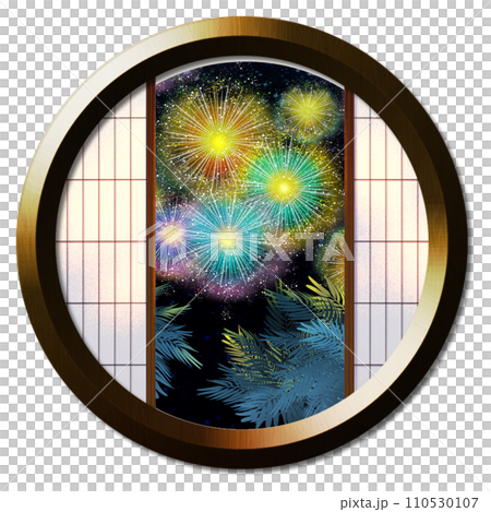 Fireworks visible from the round window 2 110530107