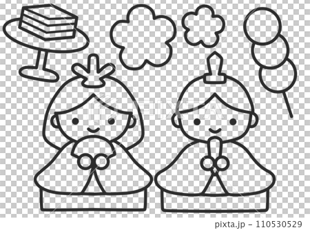 雛祭著色頁 雛祭著色頁 110530529