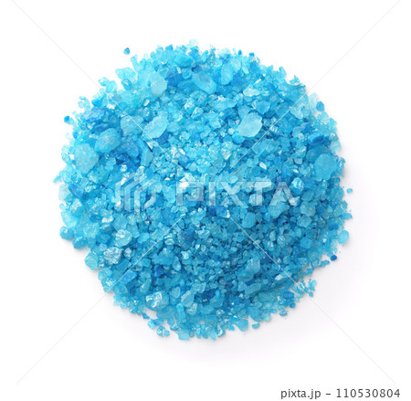 Top view of blue aroma bath sea salt Top view of blue aroma bath sea salt 110530804