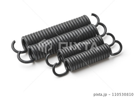 Row of black metal tension springs set 110530810