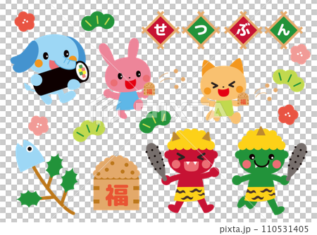 與動物和紅藍惡魔一起有趣的扔豆子活動 110531405