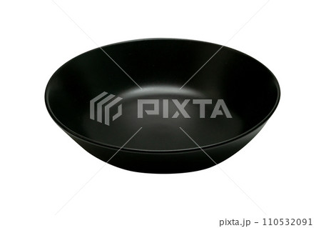 black bowl isolated 110532091