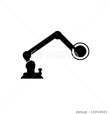 Industrial robotic arm icon Industrial robotic arm icon 110532631