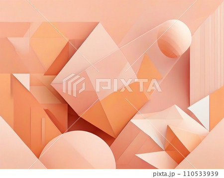 AI-generated content. abstract background in Peach Fuzz colors. High quality illustration commercial promotional 110533939