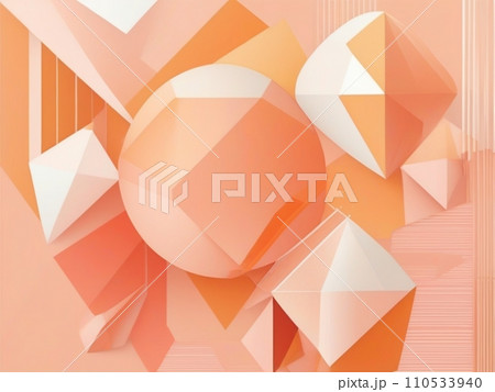 AI-generated content. abstract background in Peach Fuzz colors. High quality illustration commercial promotional 110533940