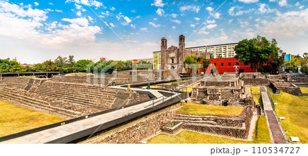 Tlatelolco Archaeological Zone in the Plaza de las Tres Culturas - Mexico City, Mexico 110534727