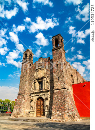 Temple of Santiago in the Plaza de las Tres Culturas at Tlatelolco - Mexico City, Mexico Temple of Santiago in the Plaza de las Tres Culturas at Tlatelolco - Mexico City, Mexico 110534728