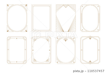 Art Deco frames minimalist collection. Elegant luxury borders and frames, vector templates design Art Deco frames minimalist collection. Elegant luxury borders and frames, vector templates design 110537457