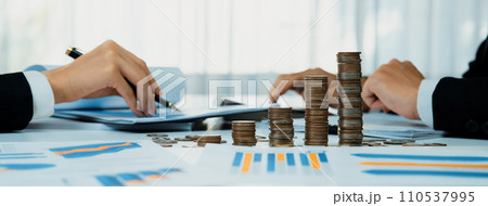 Growth coin stack symbolizing business investment. Shrewd Growth coin stack symbolizing business investment. Shrewd 110537995