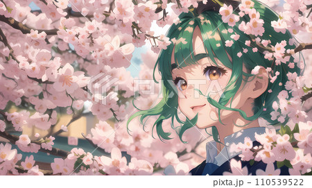 桜の花に囲まれて 桜の花に囲まれて 110539522