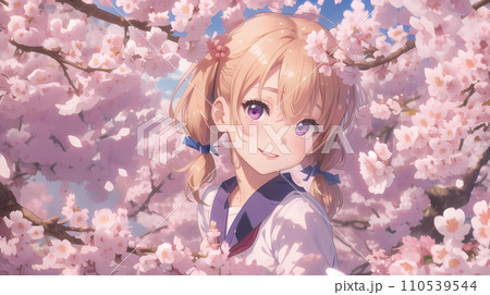 桜の花に囲まれて 110539544