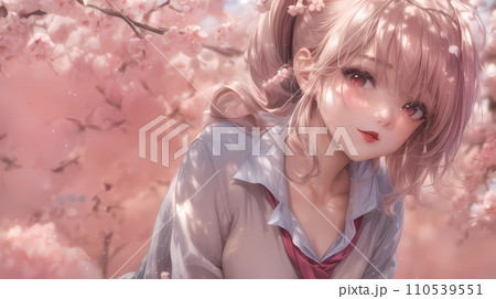 桜の花に囲まれて 桜の花に囲まれて 110539551
