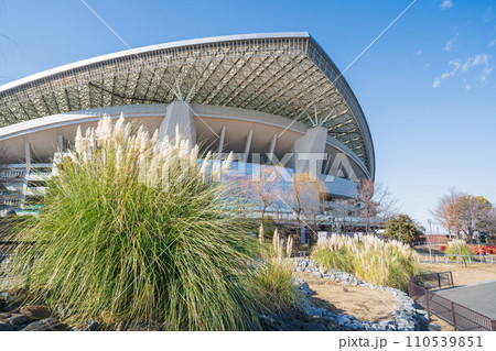 「埼玉県」快晴の青空とさいたまスタジアム2002の風景 「埼玉県」快晴の青空とさいたまスタジアム2002の風景 110539851