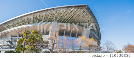 「埼玉県」快晴の青空とさいたまスタジアム2002の風景 110539856