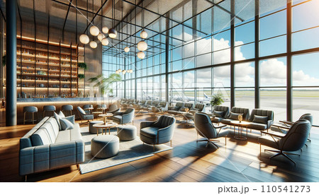 モダンな空港ラウンジ 110541273