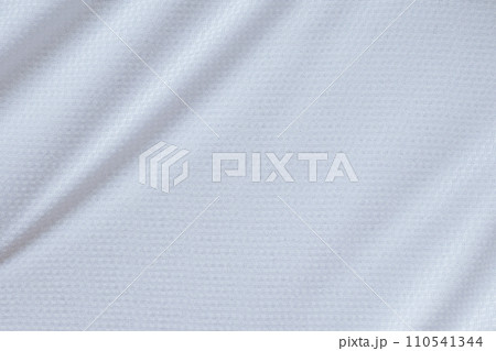 White sports clothing fabric football shirt jersey texture background White sports clothing fabric football shirt jersey texture background 110541344