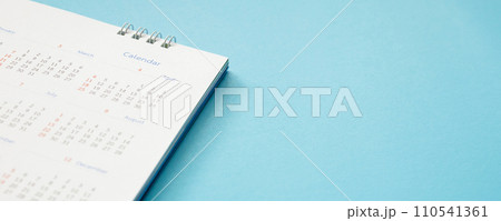calendar page on blue background business planning appointment meeting concept 110541361