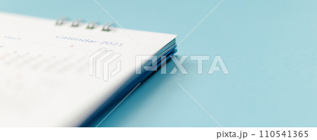 2021 calendar page on blue background business planning appointment meeting concept 110541365