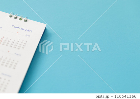2021 calendar page on blue background business planning appointment meeting concept 110541366