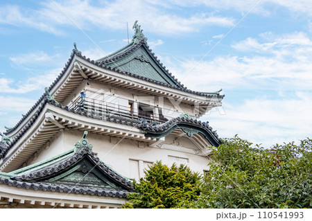 和歌山県・和歌山市の和歌山城の天守閣 110541993