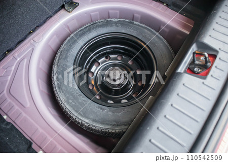 spare tire in the modern compact car 110542509