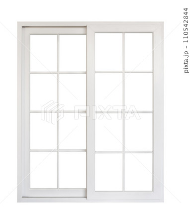 Real vintage house window frame isolated on white background Real vintage house window frame isolated on white background 110542844
