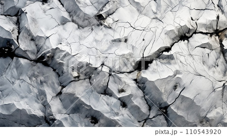 Closeup snow texture mountains top view Outdoor landscape in Arctic, Polar region. Winter season, Europe Generative AI 110543920