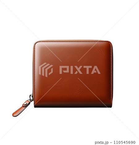 Zip-around Wallet isolated on white background ,photo realistic , AI generated 110545690