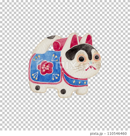 犬張子 日本の郷土玩具 民芸品 伝統工芸 水彩 イラスト 犬張子 日本の郷土玩具 民芸品 伝統工芸 水彩 イラスト 110546460