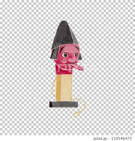 おばけの金太 日本の郷土玩具 民芸品 伝統工芸 水彩 イラスト おばけの金太 日本の郷土玩具 民芸品 伝統工芸 水彩 イラスト 110546473