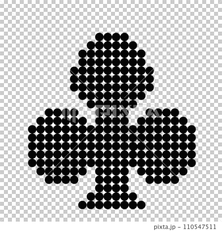 ドットで描かれたクラブ柄のイラスト 110547511
