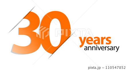30 years anniversary vector icon, logo. Graphic design element with number 30 years anniversary vector icon, logo. Graphic design element with number 110547852