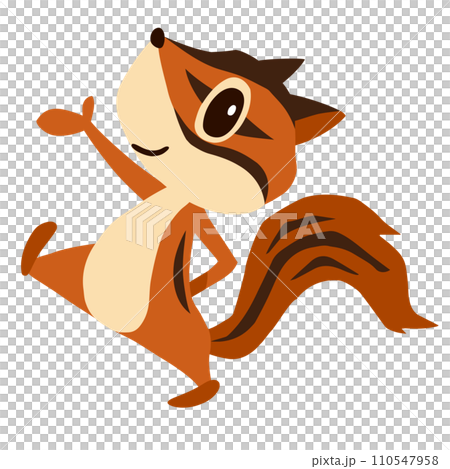 手繪可愛花栗鼠人物12(行走介紹姿勢) 手繪可愛花栗鼠人物12(行走介紹姿勢) 110547958