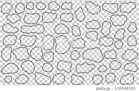 緩い形のフレーム、流体シェイプのセットのイラスト素材 [110548303] - PIXTA