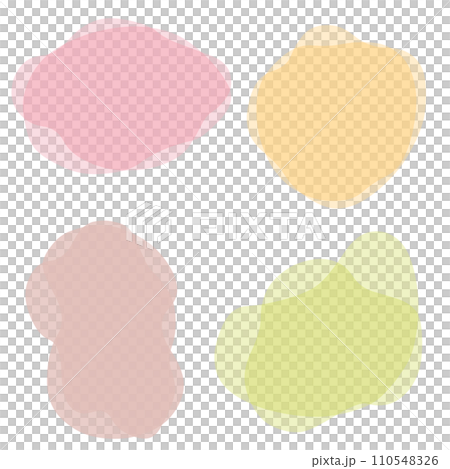 由兩個重疊的鬆散且流暢的形狀組成的框架。 110548326