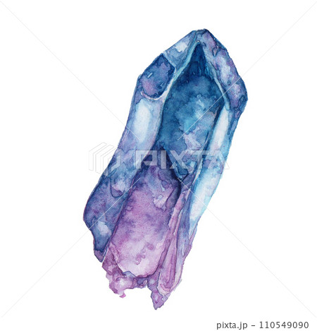 青い鉱石イラスト 110549090