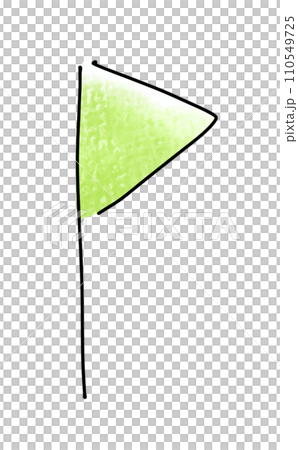 Loose simple flag, triangle, single item, color, analog style 110549725