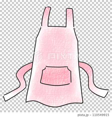 ゆるめシンプルエプロン　単品　カラー　アナログ風 110549915
