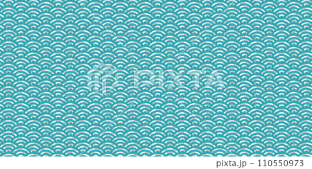 Japanese pattern with blue-green Qinghai wave pattern, Japanese paper style texture background material 110550973