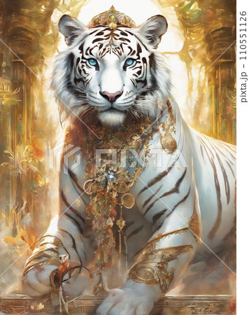 デジタルアート　白虎 110551126