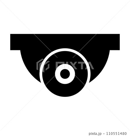 天井の監視カメラ シルエット 110551480