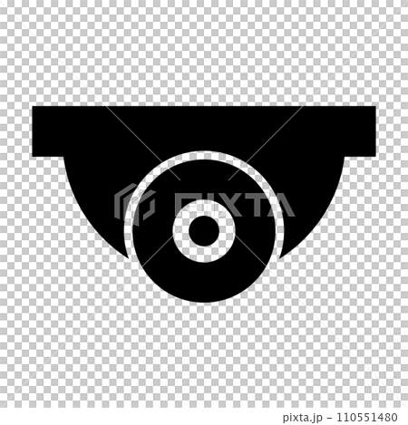 天井の監視カメラ シルエット 110551480