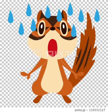 Hand-drawn cute chipmunk characters 20 (fading, stunned pose) 110552127