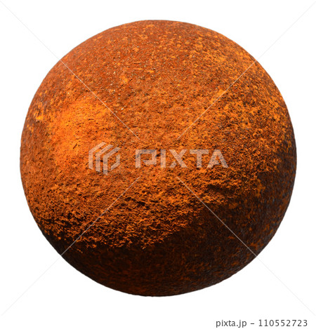 年月を重ねて錆た、鉄の球体 110552723