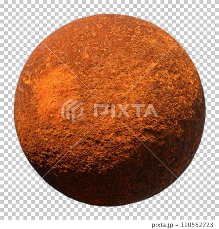 年月を重ねて錆た、鉄の球体 110552723