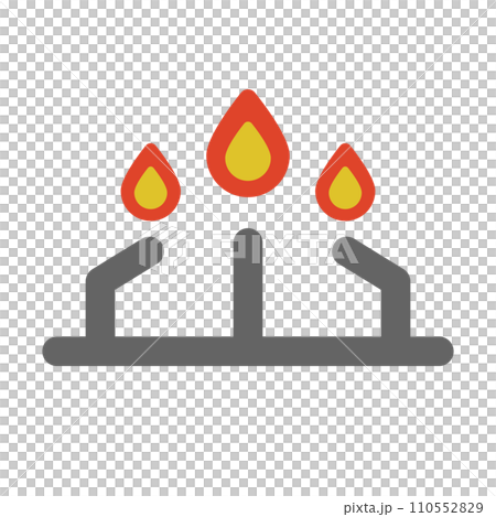 ガスコンロ・火 110552829